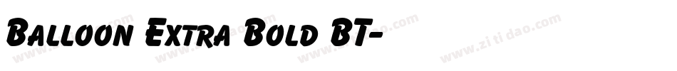 Balloon Extra Bold BT字体转换